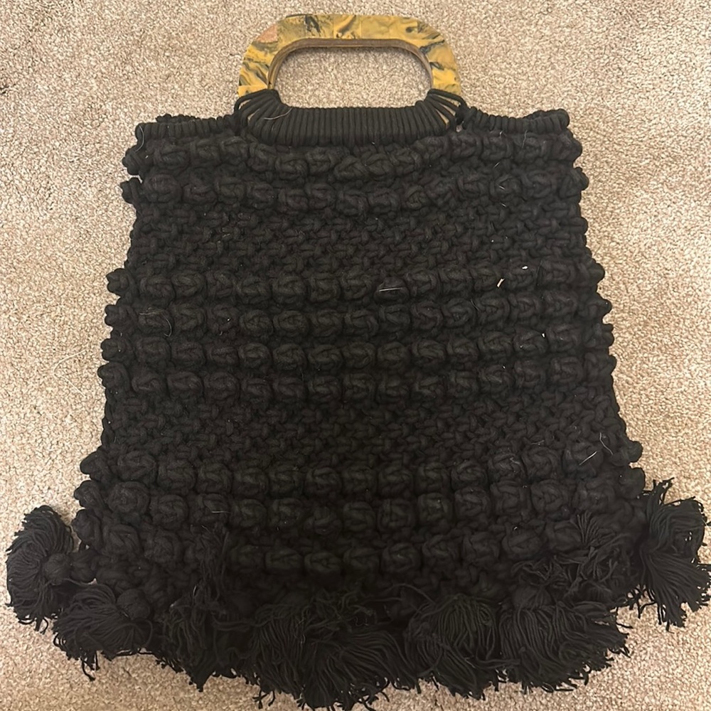 Cleobella black knit bag